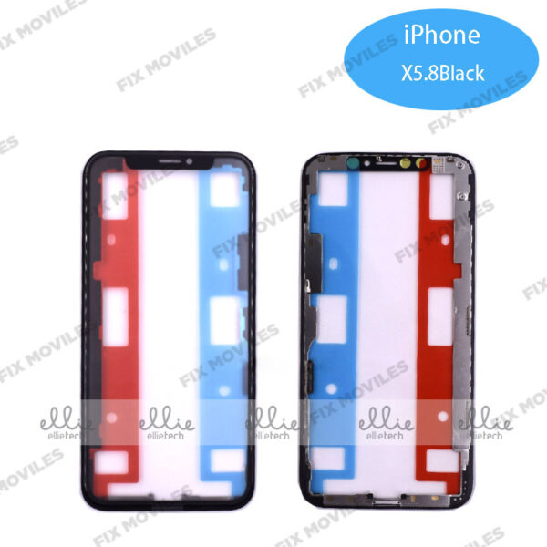 Pantalla Cristal + Marco Lateral con Pegamento para iPhone XS Negro Original