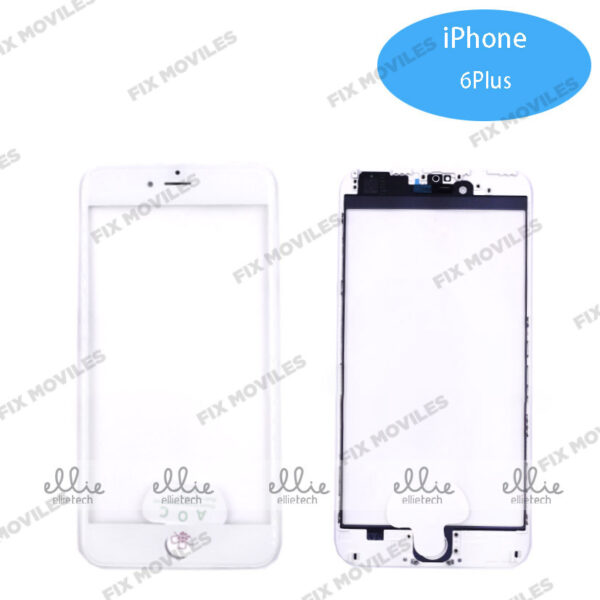 Pantalla Cristal + Marco Lateral con Pegamento para iPhone 6 Plus Blanco Original