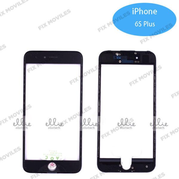 Pantalla Cristal + Marco Lateral con Pegamento para iPhone 6s Plus Negro Original