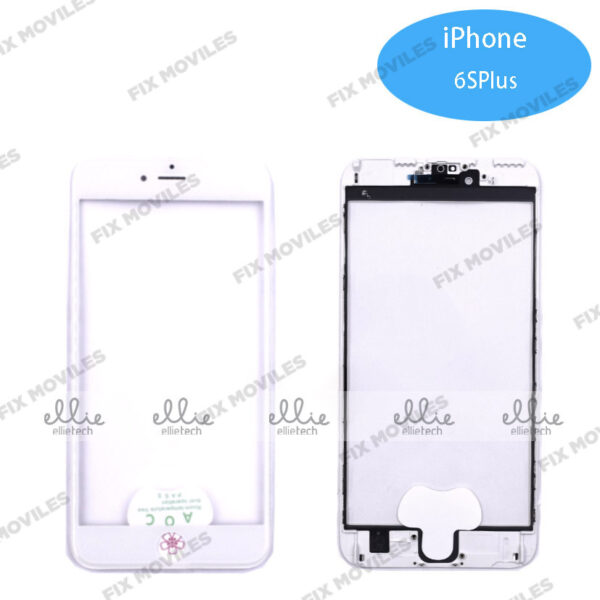Pantalla Cristal + Marco Lateral con Pegamento para iPhone 6s Plus Blanco Original