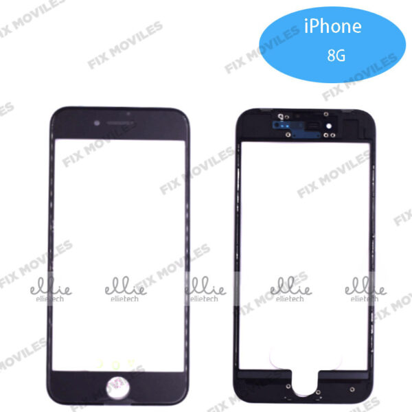 Pantalla Cristal + Marco Lateral con Pegamento para iPhone 8G/ iPhone SE 2020 Negro Original