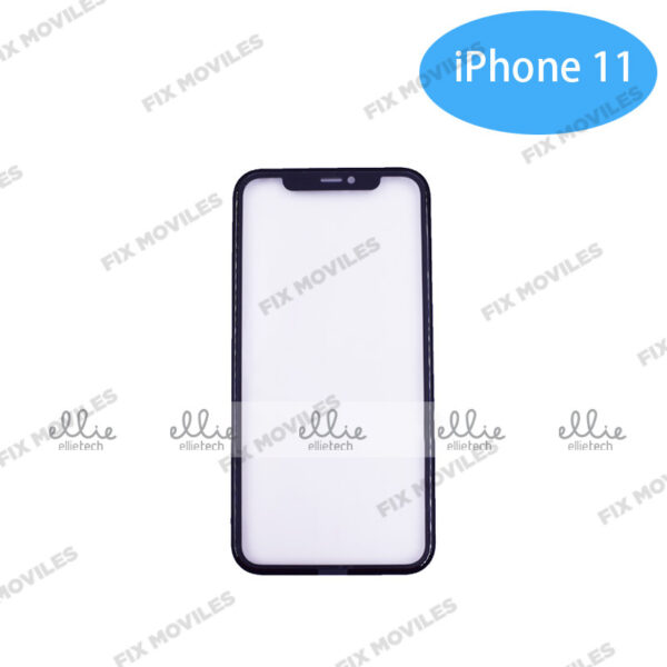 Pantalla Cristal + Marco Lateral con Pegamento para iPhone 11 Negro Original