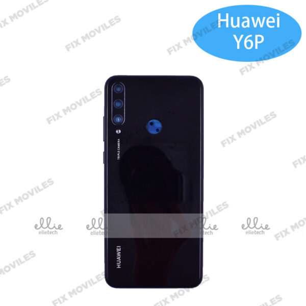 Tapa Trasera para Huawei Enjoy 10E / Y6P 2020 Negra con Lente