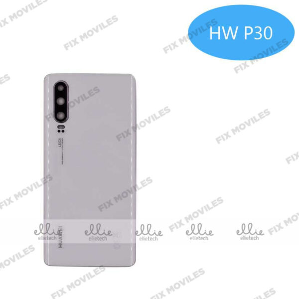 Tapa Trasera Huawei P30 Blanca Con Lente