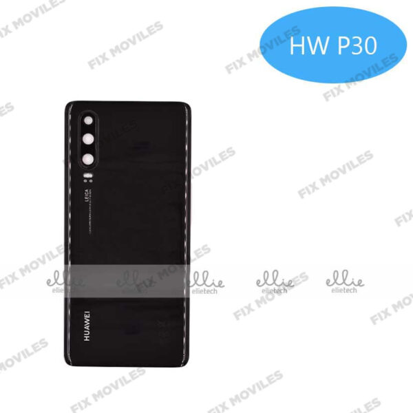 Tapa Trasera Huawei P30 Negra Con Lente