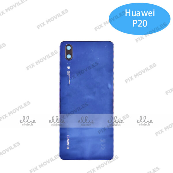 Tapa Trasera Huawei P20 Azul Con Lente