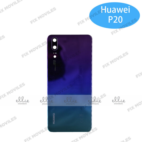 Tapa Trasera Huawei P20 Azul Aurora Con Lente