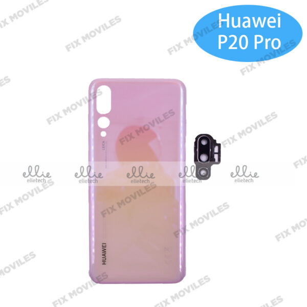Tapa Trasera Huawei P20 Pro Con Lente Rosa