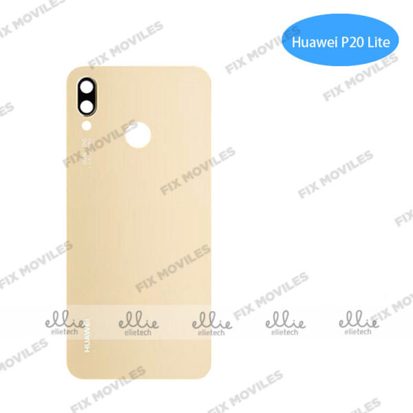 Tapa Trasera Huawei P20 Lite Dorada Con Lente Original