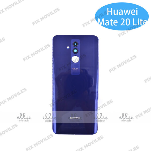 Tapa Trasera con lente de cristal para Huawei Mate 20 Lite Azul