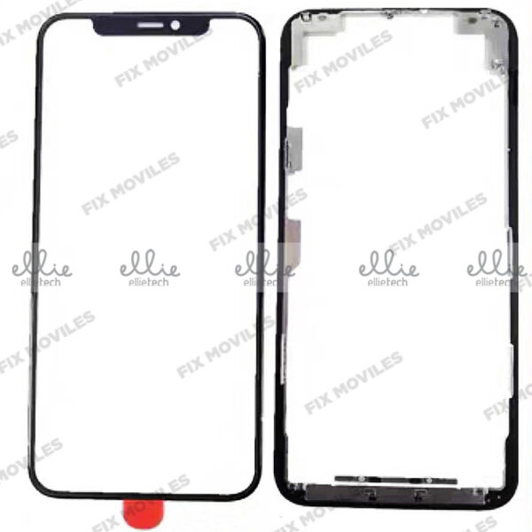 Pantalla Cristal + Marco Lateral con Pegamento para iPhone 11 Pro Negro Original