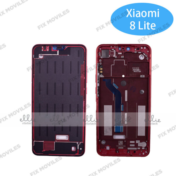 Carcasa Intermedia para Xiaomi Mi 8 Lite Rojo Original