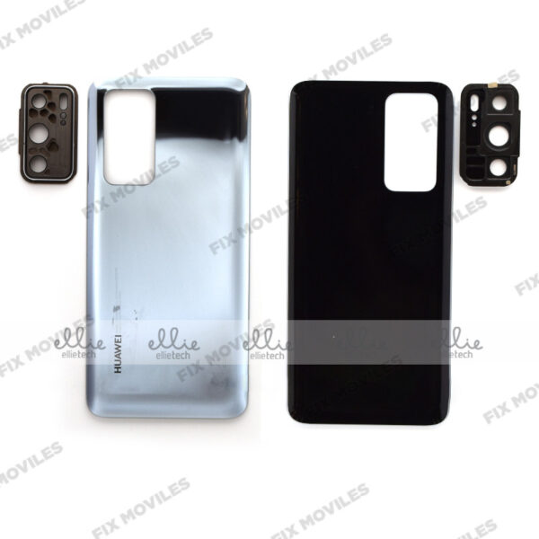 Tapa Trasera Huawei P40 Plateada Con Lente