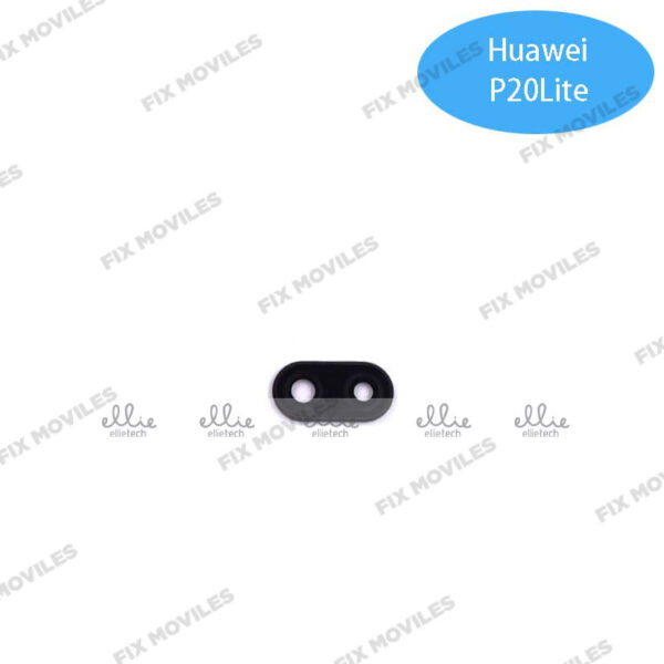 Lente Cristal Camara + Marco para Huawei P20 Lite Negro