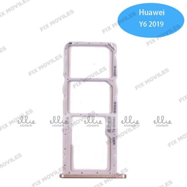 Bandeja de la tarjeta SIM para HUAWEI Honor 8A 2019/Y6 Pro 2019/Y6 2019/Y6S 2019 Dorado