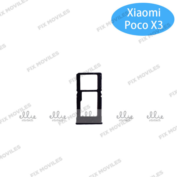 Bandeja de SIM para Xiaomi Poco X X3 / 3 NFC Negro