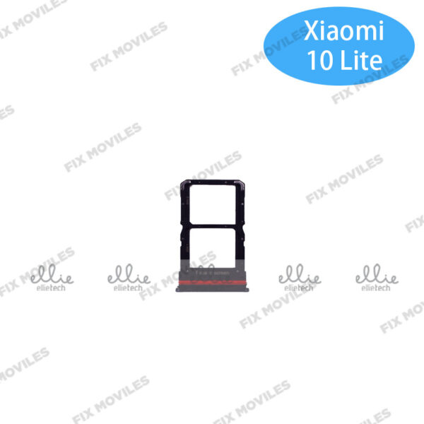 Bandeja de SIM para Xiaomi Mi 10 Lite 5G Negra