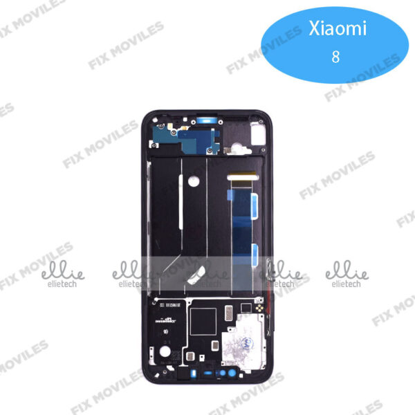 Carcasa Intermedia para Xiaomi Mi 8 Negro Original