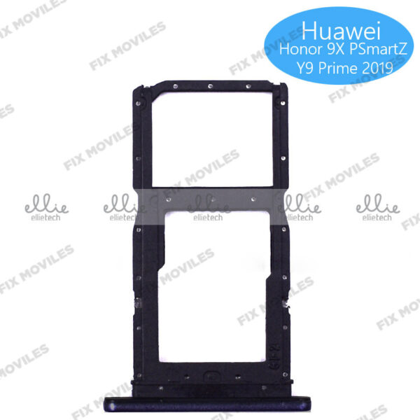 Bandeja de la Tarjeta SIM para Huawei Honor 9X/P Smart Z/Y9 Prime 2019 Negra