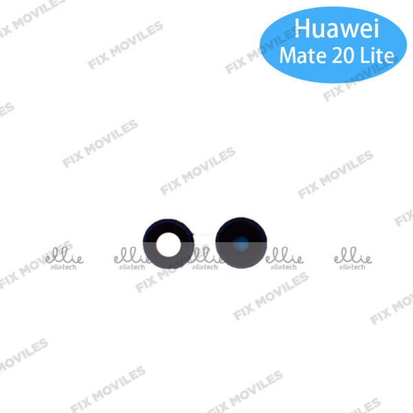 Lente Cristal Camara con Marco para Huawei Mate 20 Lite Azul