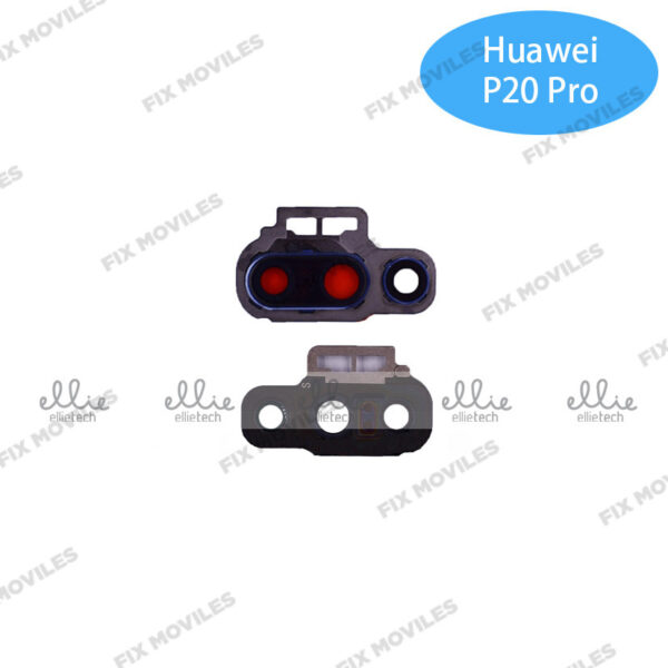Lente Cristal Camara con Marco para Huawei P20 Azul camara
