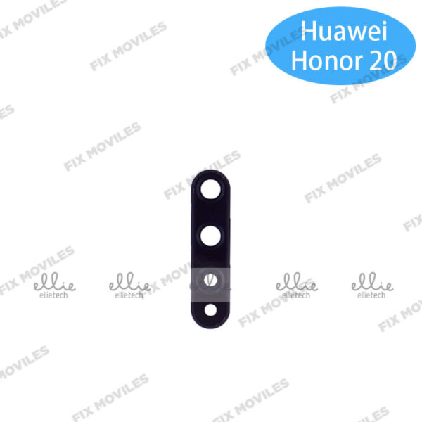 Lente Cristal Camara con Marco para Huawei Honor 20 / Nova 5T Negro camara