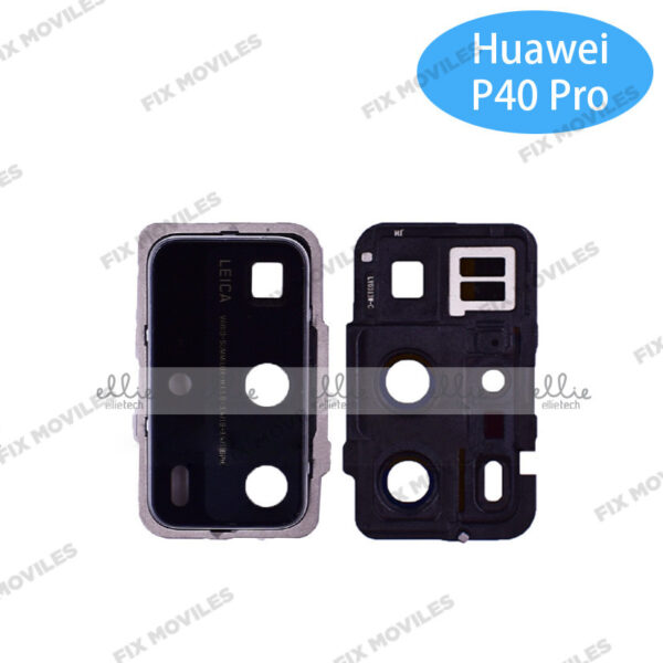 Lente Cristal Camara con Marco para Huawei P40 Pro Blanco camara