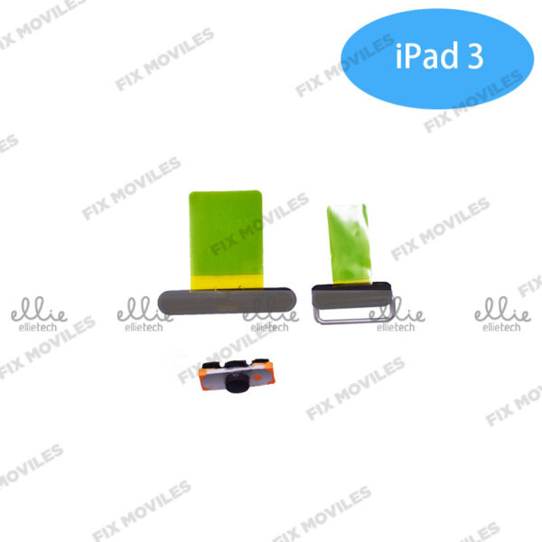 Botones Laterales para iPad 3 / 4 A1416 A1430 A1403 A1460 A1458 A1459 Negro
