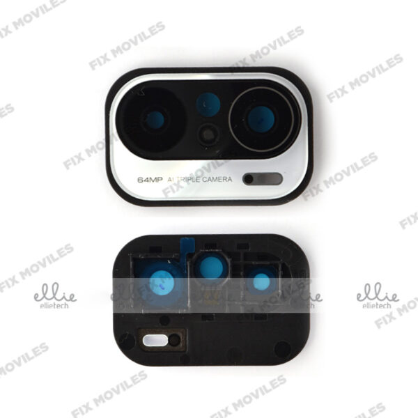 Lente Cristal Camara + Marco para Xiaomi Mi 11i 5G / Poco F3 5G Blanco