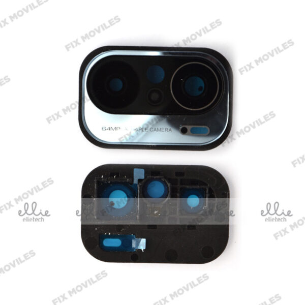 Lente Cristal Camara + Marco para Xiaomi Mi 11i 5G / Poco F3 5G Azul