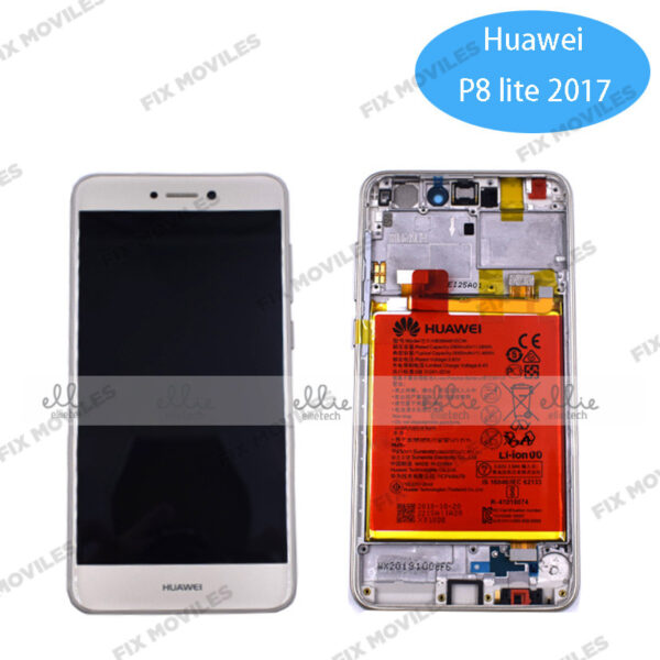 Pantalla Huawei P8 Lite 2017 Dorada Original Service Pack con Batería LCD+Tactil