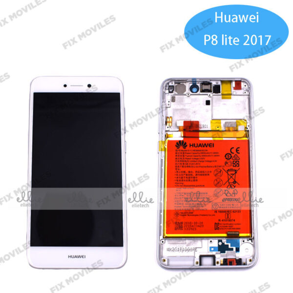 Pantalla Huawei P8 Lite 2017 Blanca Original Service Pack con Batería LCD+Tactil