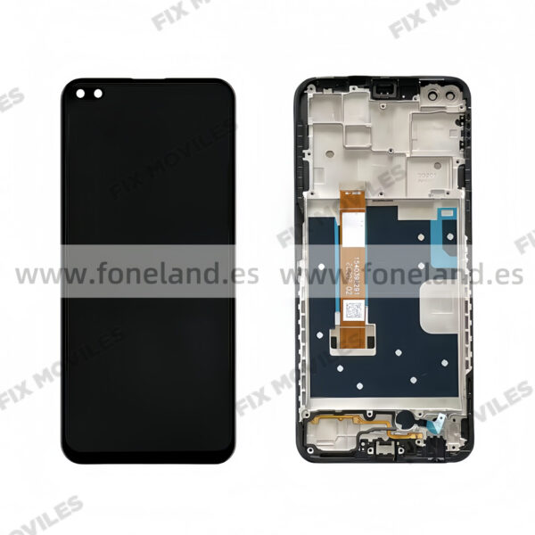 Pantalla Reno 4 5G (2020)(CPH2091) Con Marco Negro LCD+TACTIL Completo