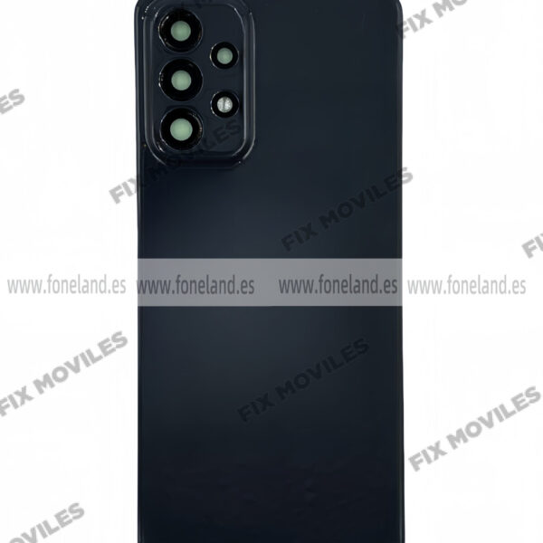 Tapa Trasera para Samsung A23 A235F Negro Brillante Con Lente (SIN LOGO)