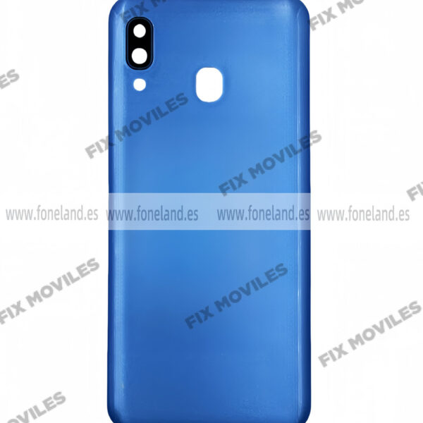 Tapa Trasera para Samsung A30 A305F Azul Con Lente (SIN LOGO)