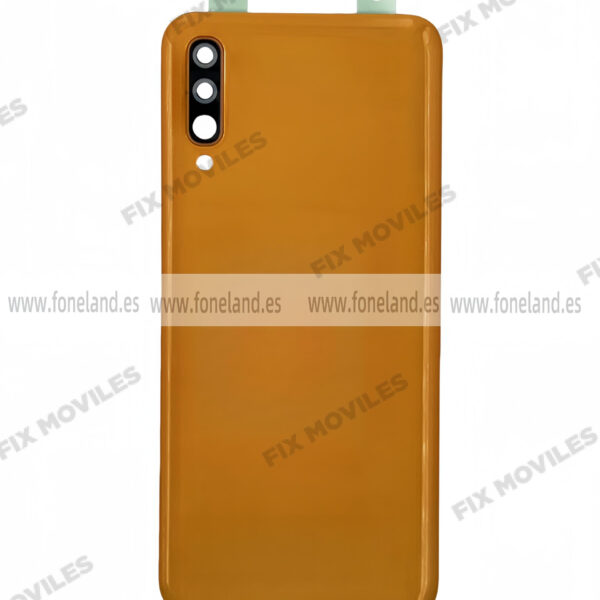 Tapa Trasera para Samsung A50 A505F Naranja Con Lente (SIN LOGO)