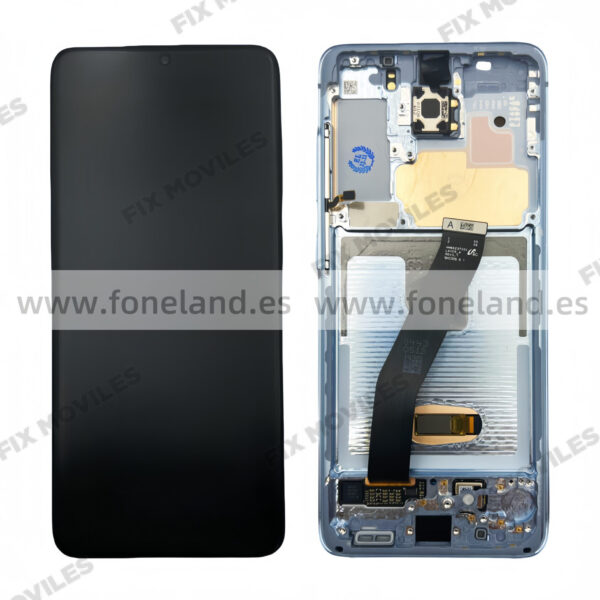 Pantalla Samsung Galaxy S20 4G/5G G980F / G981F Azul con Marco Original Completa SERVICE PACK