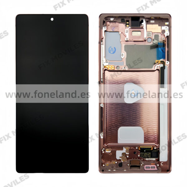 Pantalla Samsung Note 20 N980 Bronze con Marco Original Completa SERVICE PACK