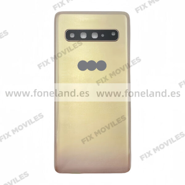 Tapa Trasera Samsung S10 5G G977B Dorado con Lente