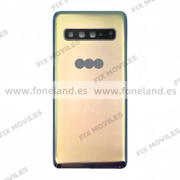 Tapa Trasera Samsung S10 5G G977B Plata con Lente