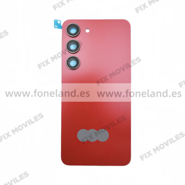 Tapa Trasera Samsung S23 S911B Rojo/Naranja con Lente