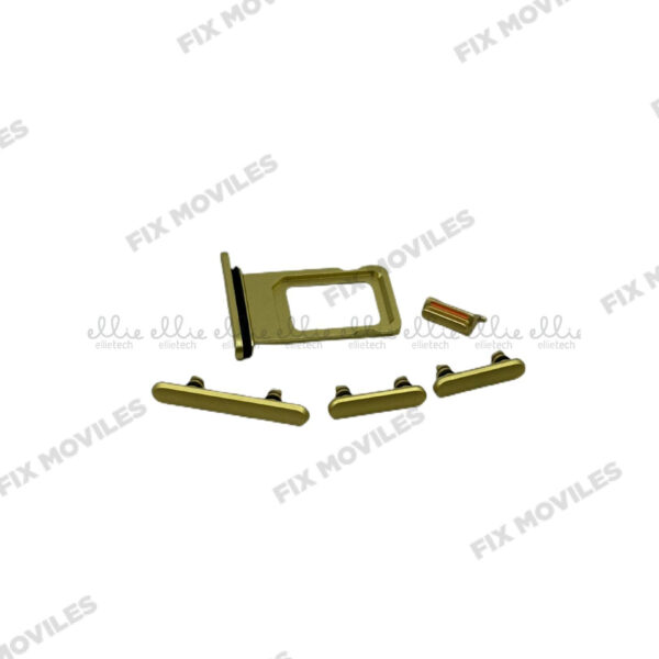 Set de Botones Lateral + Bandeja de SIM para iPhone 11 Amarillo
