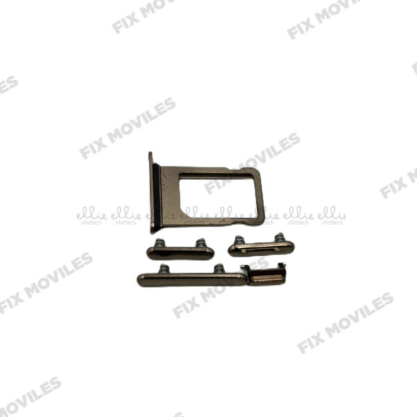 Set de Botones Lateral + Bandeja de SIM para iPhone Xs Dorado