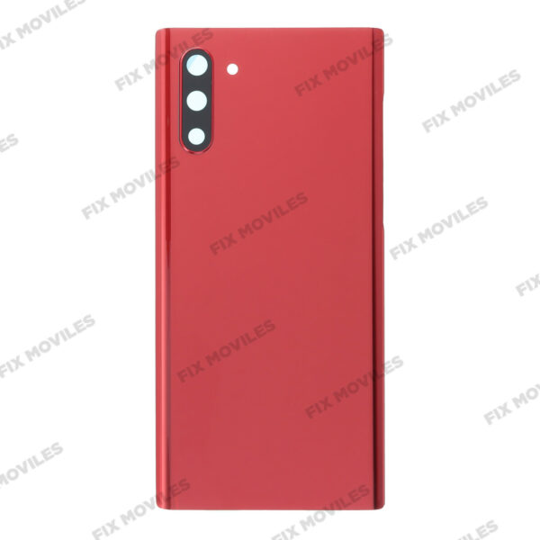 Cubierta de bateria Trasera SM – SM-N970 GALAXY Note 10 Rojo con lente Tapa Calidad Premium
