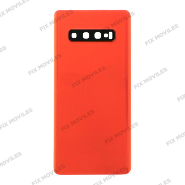 Cubierta de bateria Trasera SM – G975 GALAXY S10 Plus Naranja con lente Tapa Calidad Premium