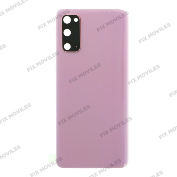Cubierta de bateria Trasera para SM – S20 G980 Rosa con lente Tapa Calidad Premium