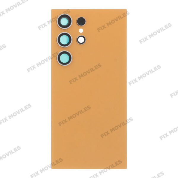 Cubierta de bateria Trasera para SM – S24 Ultra S928B Naranja con lente Tapa Calidad Premium