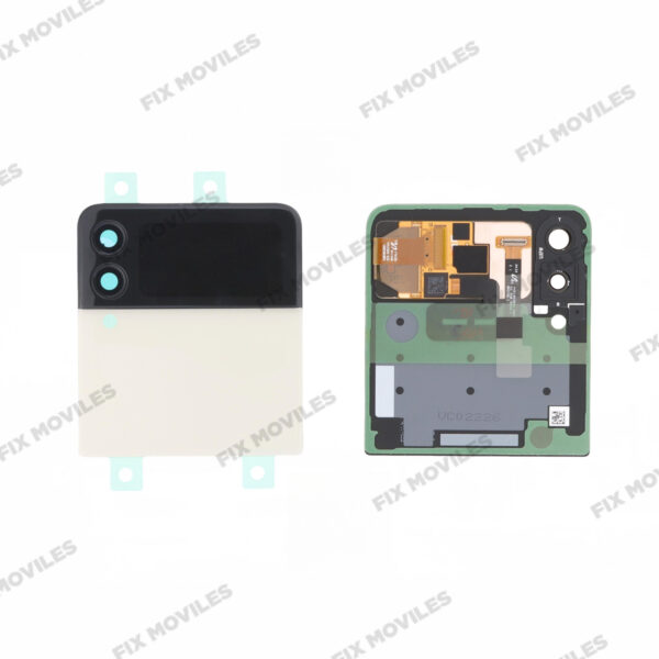 Tapa Superior Con Pantalla Samsung Z Flip 3 5G F711 Blanco Exterior Original Completa SERVICE PACK