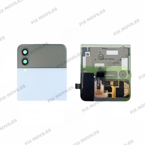 Tapa Superior Con Pantalla Samsung Z Flip 4 5G F721 Azul Exterior Original Completa SERVICE PACK
