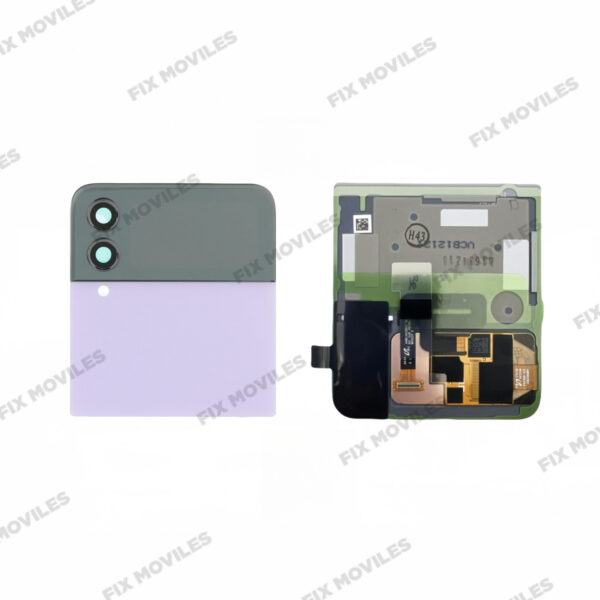 Tapa Superior Con Pantalla Samsung Z Flip 4 5G F721 Lila Exterior Original Completa SERVICE PACK